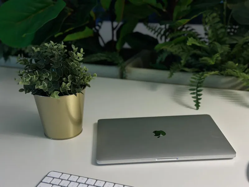 Clean modern office workspace